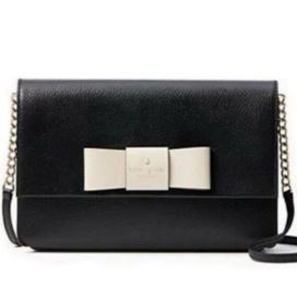 kate spade Handbags - BUY IT NOW. NWOT, Kate Spade Robinson Street Crossbody Handbag Black/cream bow.